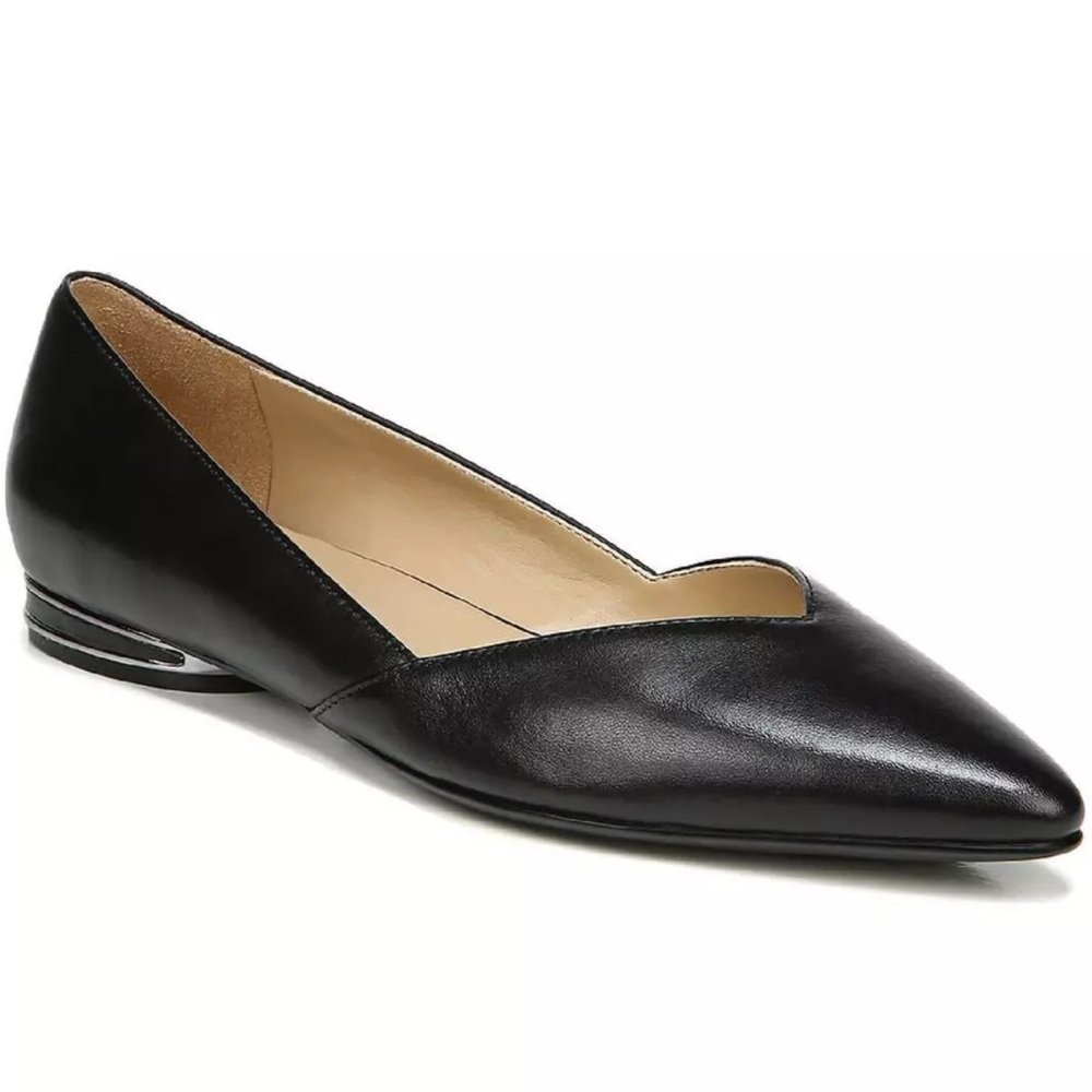 HAVANA FLAT | 8.5 WIDE. New with box. Black Leather Ballet flats.